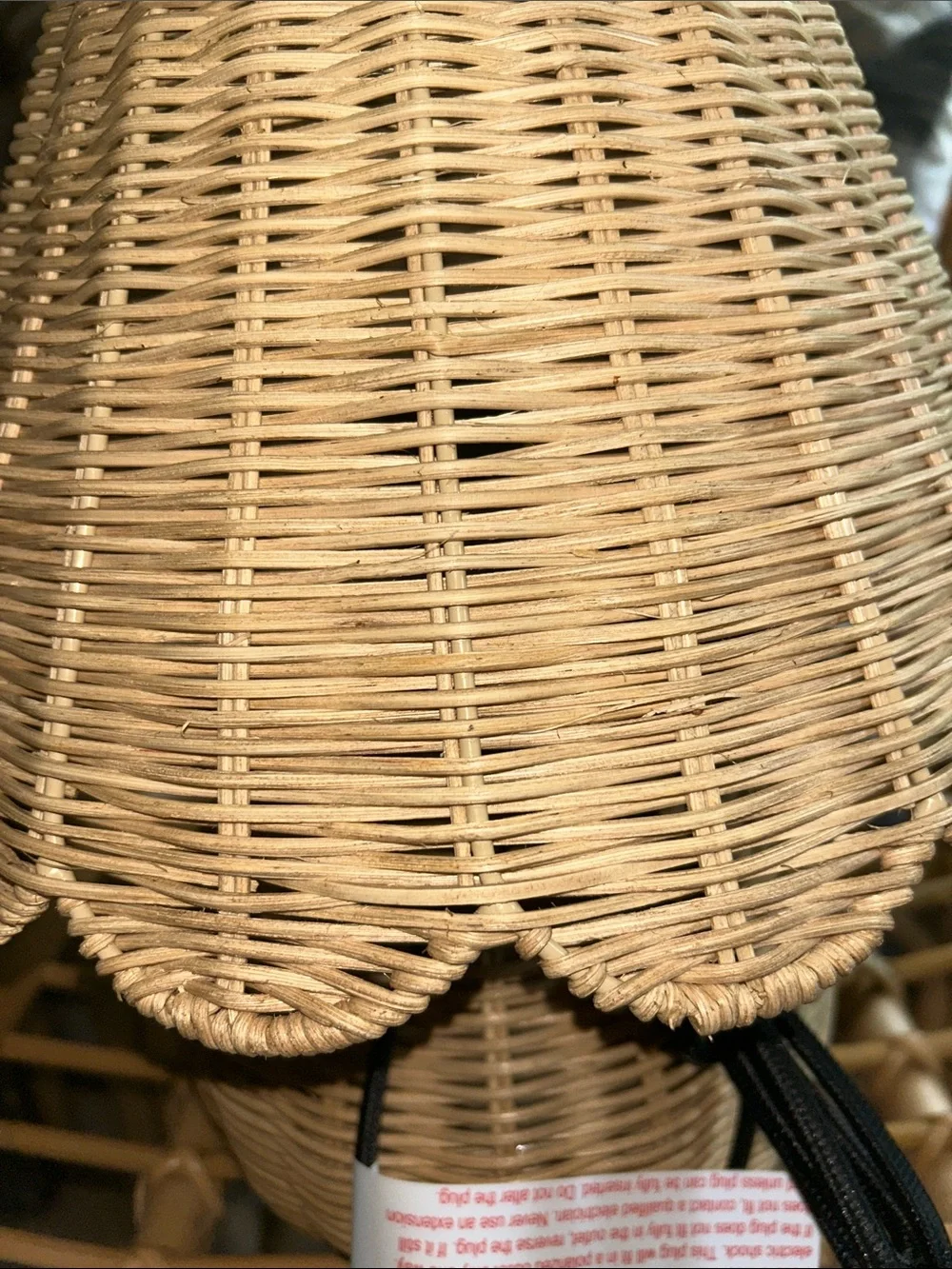Studio McGee Woven Rattan Table Lamp in Natural